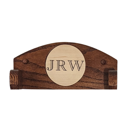 Personalized Hat Rack Solid Oak Wall Mount Baseball Cap Display Rack, Holds 12 Hats