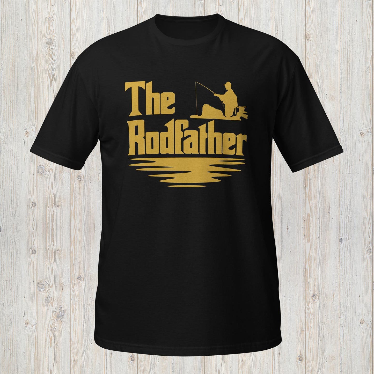 The Rodfather Tee - Fishing Enthusiast Shirt with Mafia Flair