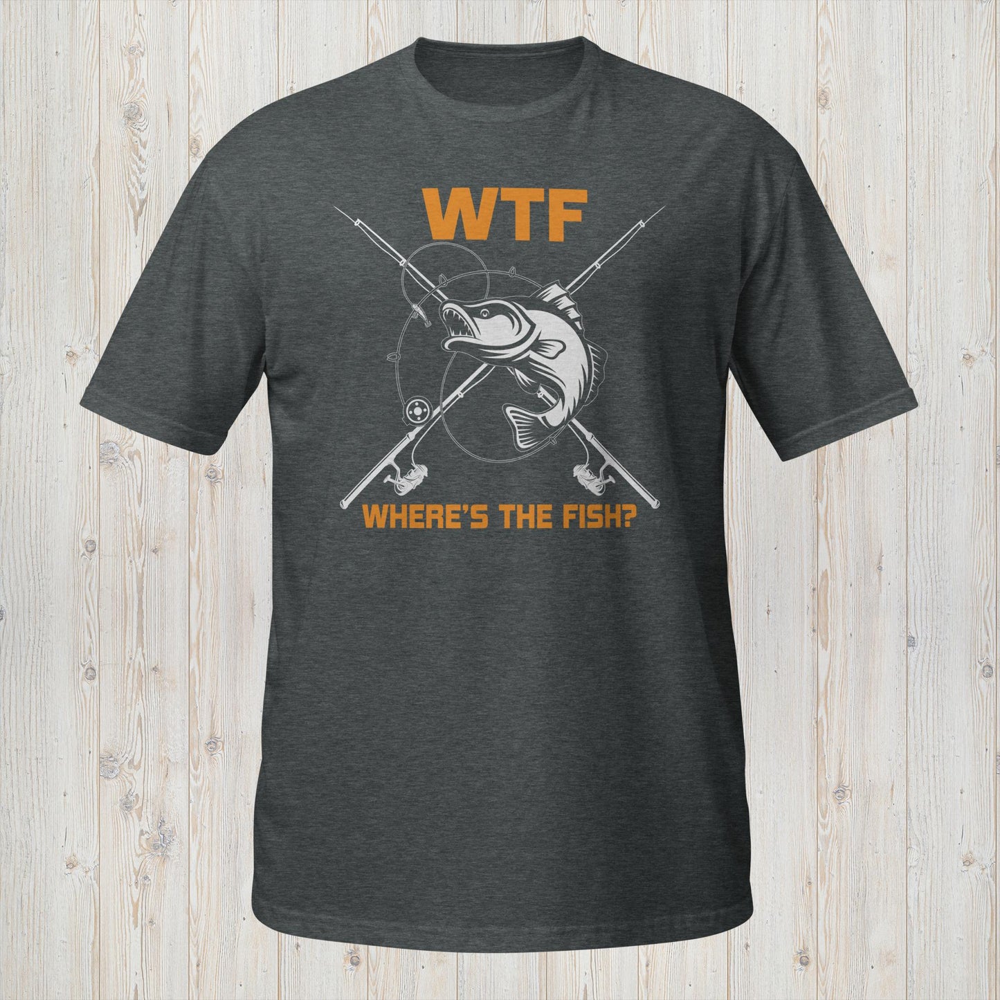 WTF Where's the Fish Tee - Expressive Fishing Quest Statement T-Shirt