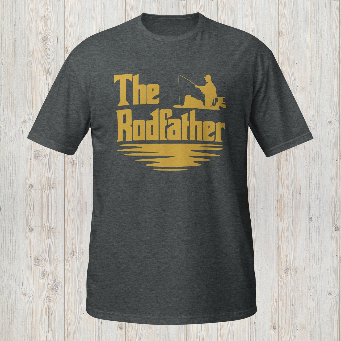 The Rodfather Tee - Fishing Enthusiast Shirt with Mafia Flair