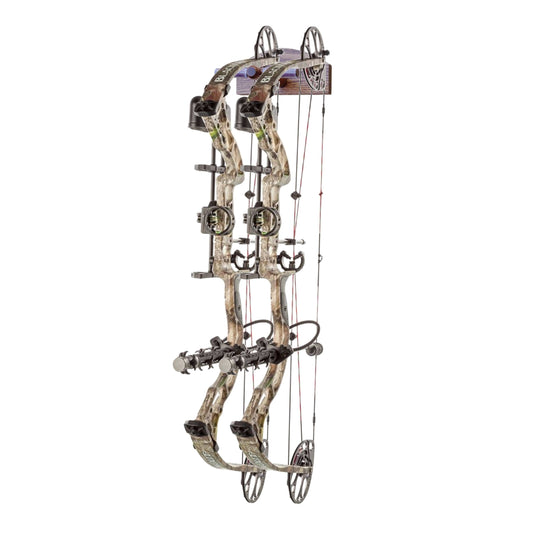 Compound Bow/Recurve Bows 2-place Solid Oak Wall Display Rack